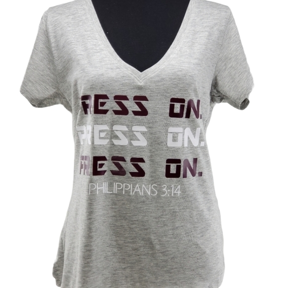 LOV Boutique Tops - LOV Boutique. PRESS ON Deep V Neck Tshirt